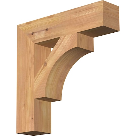 Ekena Millwork Westlake Block Smooth Bracket, Western Red Cedar, 3 1/2"W x 16"D x 16"H BKT04X16X16WTL05SWR
